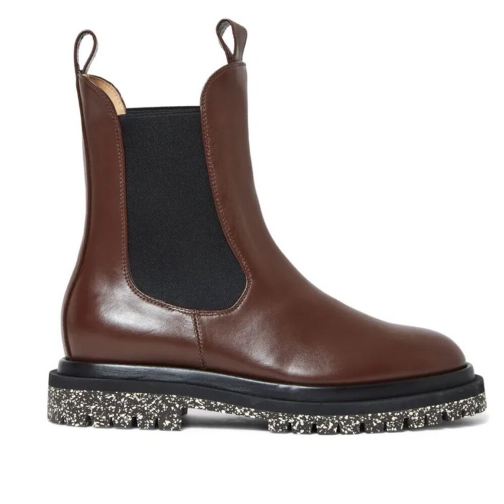 Dear Frances Tony Lug Sole Boot Brown Speckle Size 37.5